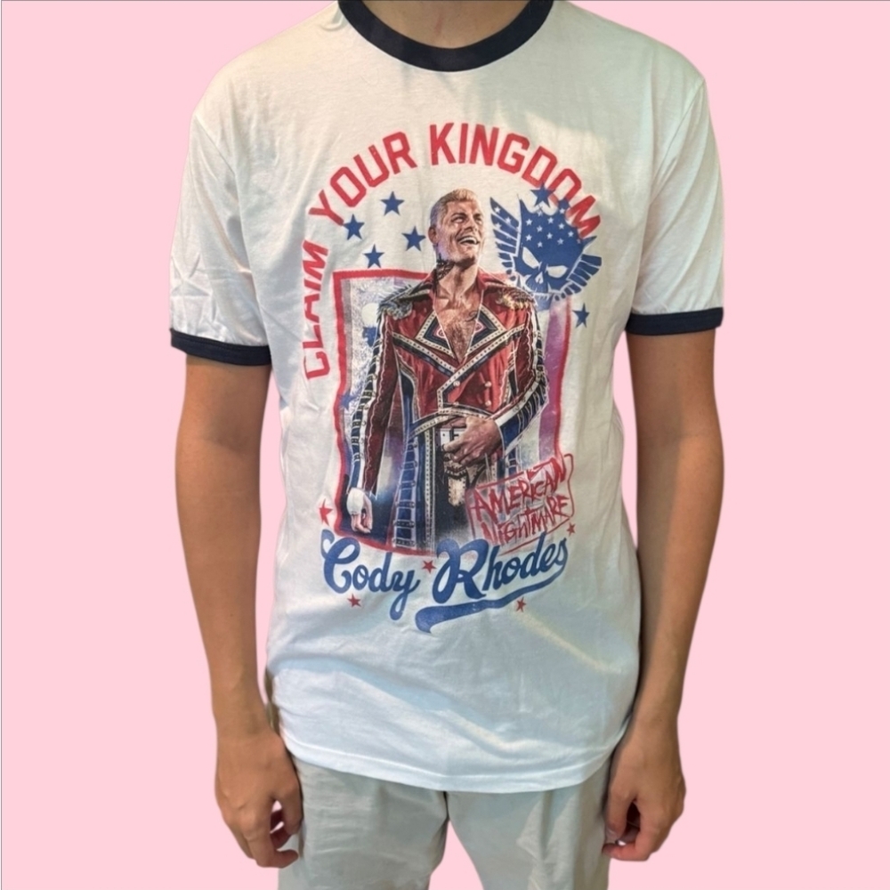 American Nightmare Cody Rhodes "Claim Your Kingdom" Ringer T-Shirt (L)